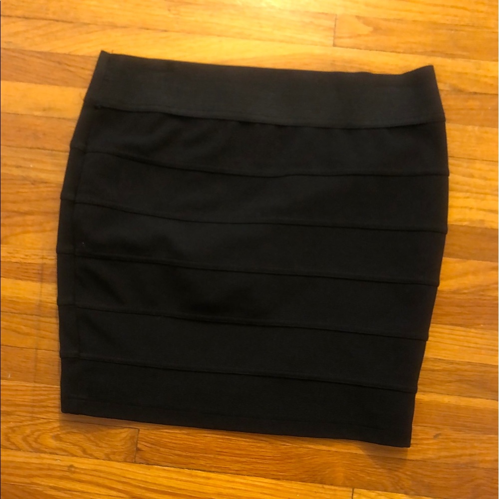Black mini skirt